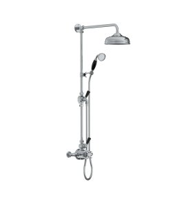 Lefroy Brooks Classic Bateria natryskowa termostatyczna ścienna z deszczownicą Ø 200 mm i zestawem prysznicowym Chrom BL8744CP