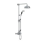 Lefroy Brooks Classic Bateria natryskowa termostatyczna ścienna z deszczownicą Ø 200 mm i zestawem prysznicowym Chrom BL8744CP