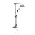 Lefroy Brooks Classic Bateria natryskowa termostatyczna ścienna z deszczownicą Ø 200 mm i zestawem prysznicowym Silver Nickel BL8744NK