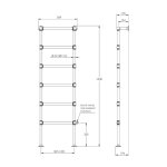 Lefroy Brooks Classic Grzejnik łazienkowy elektryczny 505x1788 mm stojący Chrom LB3206CP-SE