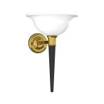 Lefroy Brooks Classic Kinkiet dekoracyjny w kształcie pochodni Antique Gold LB4018AG