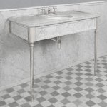 Lefroy Brooks Classic Konsola pod umywalkę z białego marmuru Silver Nickel LB6334WH-NK