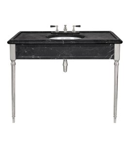Lefroy Brooks Classic Umywalka z konsola z czarnego marmuru Chrom LB6334BK-CP