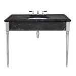 Lefroy Brooks Classic Konsola pod umywalkę z czarnego marmuru Chrom LB6334BK-CP