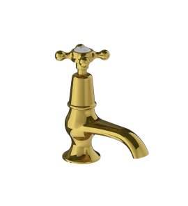 Lefroy Brooks Classic Kran umywalkowy stojący z wylewką Polished Brass CHX8022PB