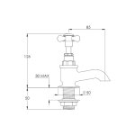 Lefroy Brooks Classic Kran wannowy stojący - zestaw Chrom LB1154CP