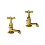 Lefroy Brooks Classic Krany umywalkowe stojące - zestaw Polished Brass LB1422PB