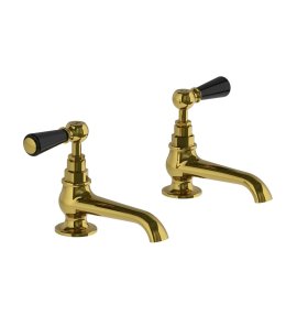 Lefroy Brooks Classic Krany umywalkowe stojące - zestaw Polished Brass BL8030PB