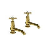 Lefroy Brooks Classic Krany umywalkowe stojące - zestaw Polished Brass CH8030PB