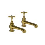 Lefroy Brooks Classic Krany wannowe stojące - zestaw Antique Gold LB1450AG