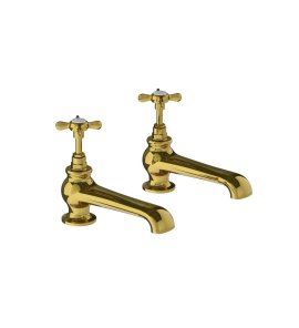 Lefroy Brooks Classic Krany wannowe stojące - zestaw Polished Brass LB1450PB