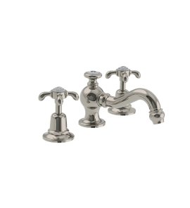 Lefroy Brooks La Chapelle Bateria umywalkowa 3-otworowa z korkiem automatycznym Silver Nickel FH1204NK
