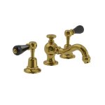 Lefroy Brooks La Chapelle Bateria umywalkowa 3-otworowa z korkiem automatycznym Antique Gold CR1204AG