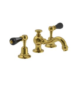 Lefroy Brooks La Chapelle Bateria umywalkowa 3-otworowa z korkiem automatycznym Polished Brass CR1204PB