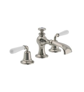Lefroy Brooks La Chapelle Bateria umywalkowa 3-otworowa z korkiem automatycznym Silver Nickel FW1205NK