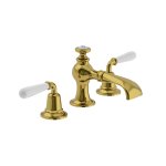Lefroy Brooks La Chapelle Bateria umywalkowa 3-otworowa z korkiem automatycznym Polished Brass FW1205PB
