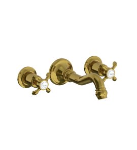 Lefroy Brooks La Chapelle Bateria umywalkowa 3-otworowa podtynkowa Antique Gold FH1208AG