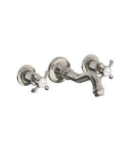 Lefroy Brooks La Chapelle Bateria umywalkowa 3-otworowa podtynkowa Silver Nickel FH1208NK