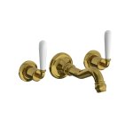 Lefroy Brooks La Chapelle Bateria umywalkowa 3-otworowa podtynkowa Antique Gold FW1208AG