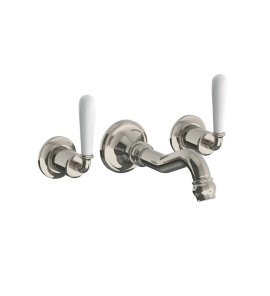 Lefroy Brooks La Chapelle Bateria umywalkowa 3-otworowa podtynkowa Silver Nickel FW1208NK