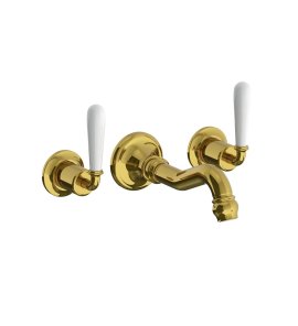 Lefroy Brooks La Chapelle Bateria umywalkowa 3-otworowa podtynkowa Polished Brass FW1208PB