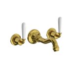 Lefroy Brooks La Chapelle Bateria umywalkowa 3-otworowa podtynkowa Polished Brass FW1208PB