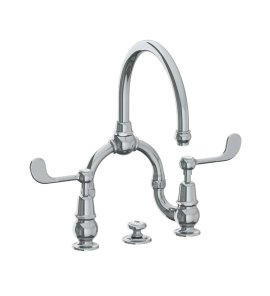 Lefroy Brooks La Chapelle Bateria umywalkowa 2-otworowa z korkiem automatycznym Chrom FL9000CP