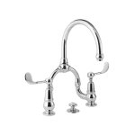 Lefroy Brooks La Chapelle Bateria umywalkowa 2-otworowa z korkiem automatycznym Chrom FL9000CP