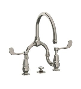 Lefroy Brooks La Chapelle Bateria umywalkowa 2-otworowa z korkiem automatycznym Silver Nickel FL9000NK
