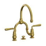 Lefroy Brooks La Chapelle Bateria umywalkowa 2-otworowa z korkiem automatycznym Polished Brass FM9000PB