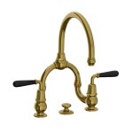 Lefroy Brooks La Chapelle Bateria umywalkowa 2-otworowa z korkiem automatycznym Antique Gold FB9000AG