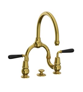 Lefroy Brooks La Chapelle Bateria umywalkowa 2-otworowa z korkiem automatycznym Polished Brass FB9000PB