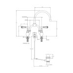 Lefroy Brooks La Chapelle Bateria umywalkowa 2-otworowa z korkiem automatycznym Chrom CR9000CP