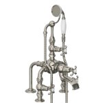Lefroy Brooks La Chapelle Bateria wannowa 3-otworowa z zestawem prysznicowym Silver Nickel FH1140NK