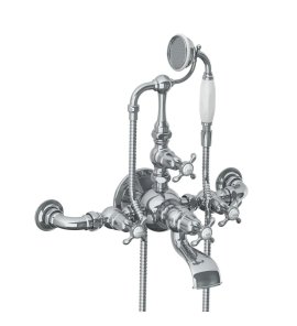 Lefroy Brooks La Chapelle Bateria wannowa ścienna z zestawem prysznicowym Chrom FH1146CP