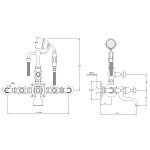 Lefroy Brooks La Chapelle Bateria wannowa ścienna z zestawem prysznicowym Chrom FH1146CP