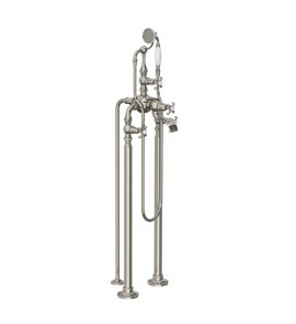 Lefroy Brooks La Chapelle Bateria wannowa z 3 nogami z zestawem prysznicowym Silver Nickel FH1148NK