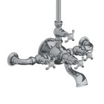 Lefroy Brooks La Chapelle Bateria wannowo-natryskowa ścienna z deszczownicą Ø 200 mm Chrom FH1156CP