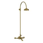 Lefroy Brooks La Chapelle Bateria wannowo-natryskowa ścienna z deszczownicą Ø 200 mm Antique Gold FH1156AG