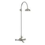 Lefroy Brooks La Chapelle Bateria wannowo-natryskowa ścienna z deszczownicą Ø 200 mm Silver Nickel FH1156NK