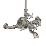 Lefroy Brooks La Chapelle Bateria wannowo-natryskowa ścienna z deszczownicą Ø 200 mm Silver Nickel FH1156NK