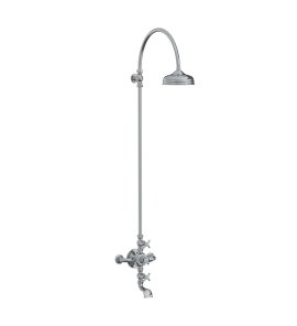 Lefroy Brooks La Chapelle Bateria wannowo-natryskowa termostatyczna ścienna z deszczownicą Ø 200 mm Chrom FR8630CP