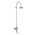 Lefroy Brooks La Chapelle Bateria wannowo-natryskowa termostatyczna ścienna z deszczownicą Ø 200 mm Chrom FR8630CP