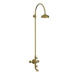 Lefroy Brooks La Chapelle Bateria wannowo-natryskowa termostatyczna ścienna z deszczownicą Ø 200 mm Antique Gold FR8630AG