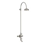Lefroy Brooks La Chapelle Bateria wannowo-natryskowa termostatyczna ścienna z deszczownicą Ø 200 mm Silver Nickel FR8630NK