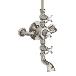 Lefroy Brooks La Chapelle Bateria wannowo-natryskowa termostatyczna ścienna z deszczownicą Ø 200 mm Silver Nickel FR8630NK