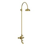 Lefroy Brooks La Chapelle Bateria wannowo-natryskowa termostatyczna ścienna z deszczownicą Ø 200 mm Polished Brass FR8630PB
