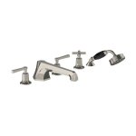 Lefroy Brooks Mackintosh Bateria wannowa 5-otworowa z wyciąganym zestawem prysznicowym Silver Nickel ML1260NK