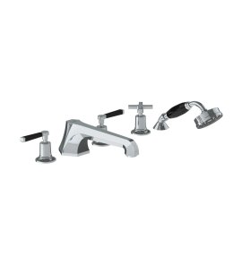 Lefroy Brooks Mackintosh Bateria wannowa 5-otworowa z wyciąganym zestawem prysznicowym Chrom MB1260CP