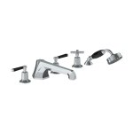 Lefroy Brooks Mackintosh Bateria wannowa 5-otworowa z wyciąganym zestawem prysznicowym Chrom MB1260CP
